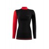 Topp Långärmad Dam Merino 6.0 Lenz - turtleneck - svart/röd