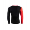 Skin Longsleeve Men Merino 6.0 Lenz - col round - preto / vermelho