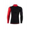 Top Manga Longa Men Merino 6.0 Lenz - gola alta - preto/vermelho
