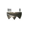 Pièces au détail raquettes TSL: 45 - Griffe avant aluminium 3 dents,vis&écrous - Metal