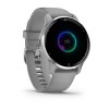 Garmin Venu 2 Plus konektatutako GPS erlojua - Zilarrezkoa silikonazko uhal grisarekin - 010-02496-10
