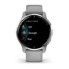 Garmin Venu 2 Plus konektatutako GPS erlojua - Zilarrezkoa silikonazko uhal grisarekin - 010-02496-10