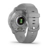 Garmin Venu 2 Plus konektatutako GPS erlojua - Zilarrezkoa silikonazko uhal grisarekin - 010-02496-10