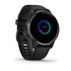 Garmin Venu 2 Plus gps erloju adimenduna - Grisa silikonazko uhal beltzarekin - 010-02496-11