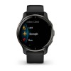 Garmin Venu 2 Plus gps erloju adimenduna - Grisa silikonazko uhal beltzarekin - 010-02496-11