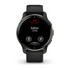 Garmin Venu 2 Plus gps erloju adimenduna - Grisa silikonazko uhal beltzarekin - 010-02496-11
