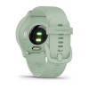 Vívomove Sport Garmin kytketty GPS-kello käsillä - Hopeinen kuori vesivihreällä rannekkeella