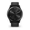 Garmin Vívomove Sport Needle GPS-älykello - harmaa kotelo mustalla silikonihihnalla