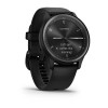 Garmin Vívomove Sport Needle GPS-älykello - harmaa kotelo mustalla silikonihihnalla
