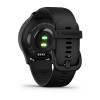 Garmin Vívomove Sport Needle GPS-älykello - harmaa kotelo mustalla silikonihihnalla