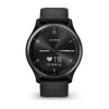 Garmin Vívomove Sport Needle GPS-älykello - harmaa kotelo mustalla silikonihihnalla