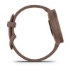 Garmin Vívomove Sport Needle GPS-älykello - Peach Gold -kotelo, jossa suklaasilikonihihna