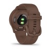 Garmin Vívomove Sport Needle GPS-älykello - Peach Gold -kotelo, jossa suklaasilikonihihna