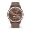 Garmin Vívomove Sport Needle GPS-älykello - Peach Gold -kotelo, jossa suklaasilikonihihna