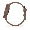 Garmin Vívomove Sport Needle GPS-älykello - Peach Gold -kotelo, jossa suklaasilikonihihna