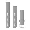 Bracelet Quick Release 20 mm montres Garmin - silicone - Gris poudré avec fermoir argent
