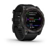 Garmin Fenix u200bu200bu200bu200b7X -kello - Sapphire Solar, Titanium, Hiilenharmaa DLC mustalla rannekkeella - 010-02541-11