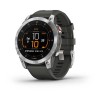 Garmin Epix -kello - teräs, hopea, harmaa ranneke - 010-02582-01