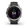 Garmin Epix -kello - teräs, hopea, harmaa ranneke - 010-02582-01