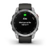 Garmin Epix -kello - teräs, hopea, harmaa ranneke - 010-02582-01
