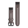 Taupe harmaa silikonihihna - QuickFit 20 - fenix 7S - 010-13102-10