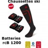 Chaussettes chauffantes ski Heat Sock 1.0 Lenz + batteries lithium pack rcB1200