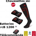 Uppvärmda skidstrumpor Heat Sock 1.0 Lenz + litiumbatterier pack rcB1200 + fjärrkontroll