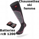 Chaussettes chauffantes ski Heat Sock 1.0 women Lenz + batteries lithium pack