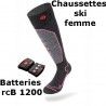 Chaussettes chauffantes Heat Sock 1.0 women Lenz + batteries lithium pack rcB1200