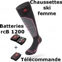 Lenz Heat Sock 1.0 damstrumpor med skiduppvärmning + litiumbatteripaket rcB1200 + fjärrkontroll
