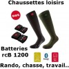 Chaussettes chauffantes Heat Sock 3.0 Lenz + batteries lithium pack rcB1200