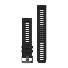 Garmin Instinct 2 -hihna - musta silikoni - 22 mm