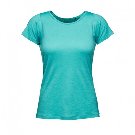 Dámske turistické tričko Rhythm Tee Black Diamond Merino vlna - tmavá patina