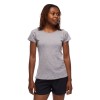 Dámske turistické tričko z merino vlny Rhythm Tee Black Diamond – cínové