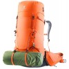 Mochila de caminhada feminina Deuter Aircontact Core 55+10 SL - páprica-grafite