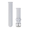 Garmin Forerunner 255S hihna - Valkoinen silikoni hopeisella soljella - 18 mm - 010-11251-3F