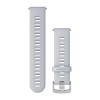 Garmin Forerunner 255 hihna - Valkoinen silikoni hopeisella soljella - 22 mm - 010-11251-3B