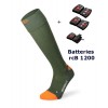 Lenz Heat Sock 4.1 tåhätta uppvärmda strumpor - grön + rcB 1200 batterier