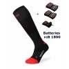 Lenz Heat Sock 4.1 tåhätta uppvärmda strumpor - svarta + rcB 1800 batterier