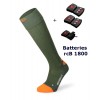 Lenz Heat Sock 4.1 tåhätta uppvärmda strumpor - grön + rcB 1800 batterier