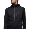 Coefficient Quarter Zip hoody Black Diamond Pohodniška majica s kapuco – črna