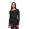 T-shirt da escursionismo da donna LS Rhythm Tee Black Diamond - nera