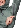 Women's rain jacket Stormline Stretch Rain Shell Black Diamond - Laurel Green