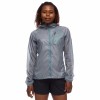 Damska kurtka wiatrówka do biegania Distance Wind Shell Black Diamond - Blue Ash