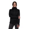 Dámsky turistický top Black Diamond Coefficient Quarter Zip Hoody - čierny