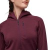 Dámsky turistický top Coefficient Quarter Zip Hoody Black Diamond - Blackberry