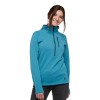 Dámsky turistický top Coefficient Quarter Zip Hoody Black Diamond - Cerulean Blue