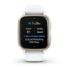 Garmin Venu Sq 2 -kello - Cream Gold valkoisella silikonirannekkeella - 010-02701-11