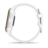 Garmin Venu Sq 2 -kello - Cream Gold valkoisella silikonirannekkeella - 010-02701-11