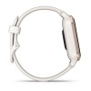 Venu Sq 2 Music Edition Garmin kello - Peach Gold ja norsunluunvärinen silikonihihna - 010-02700-11